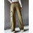 Solid Flap Pockets Wide Leg Cargo Pants, Loose Plicated Hem Straight Leg Sweatpants, Women's Clothing