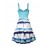 Tie Dye Criss Cross Dress, Casual Sleeveless Ruffle Dress, Women's Clothing