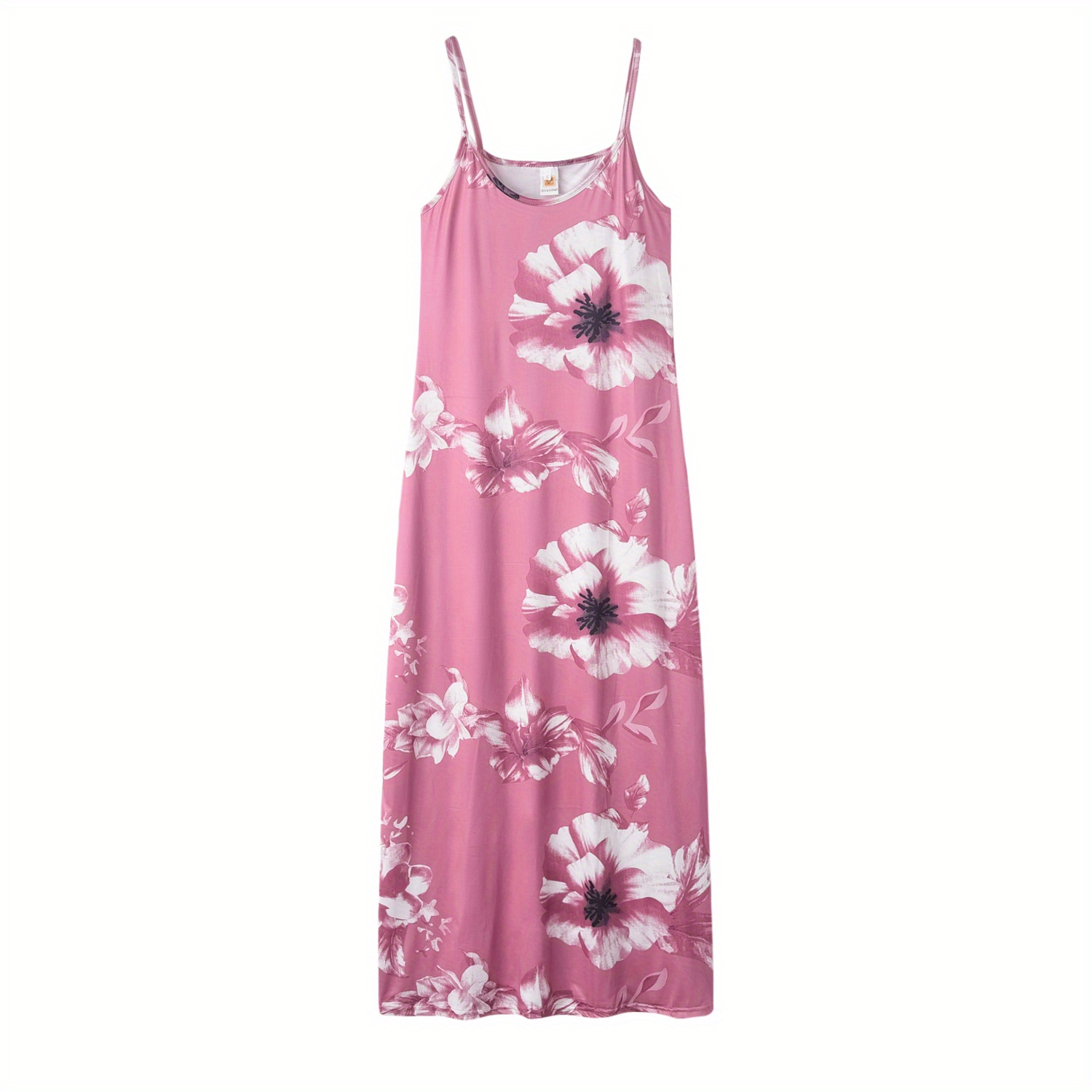 random floral print spaghetti dress sexy sleeveless plunging maxi dress womens clothing details 3