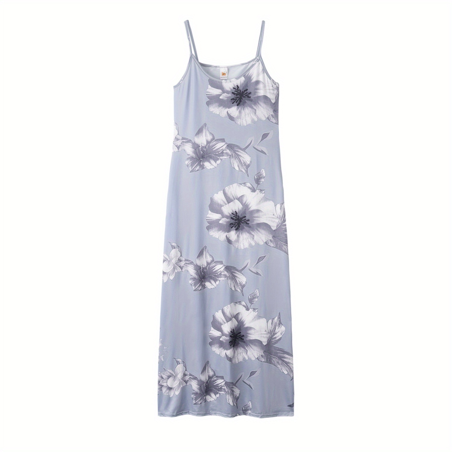 random floral print spaghetti dress sexy sleeveless plunging maxi dress womens clothing details 4